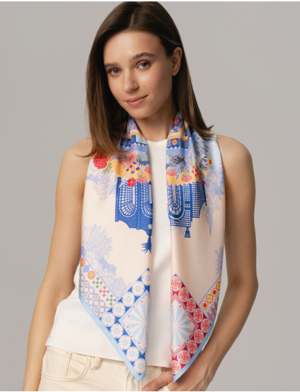 Картинка Шовкова хустина «Garden Blue»